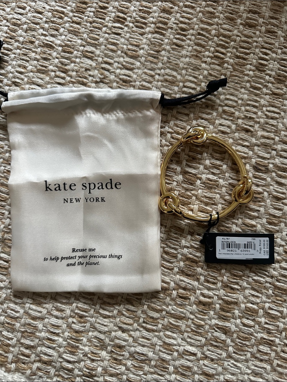 kate spade Gold Knot Link Bangle Bracelet